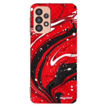 Picasee silikonska prozirna maskica za Samsung Galaxy A23 A236B 5G - Red black