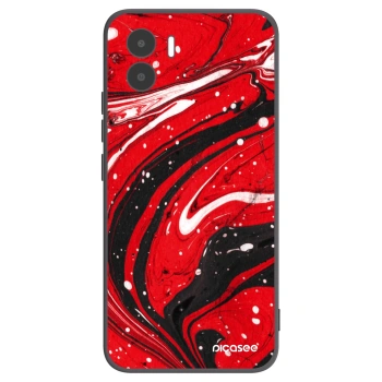 Picasee crna silikonska maskica za Xiaomi Redmi A1 - Red black