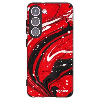 Picasee crna silikonska maskica za Samsung Galaxy S23 5G - Red black