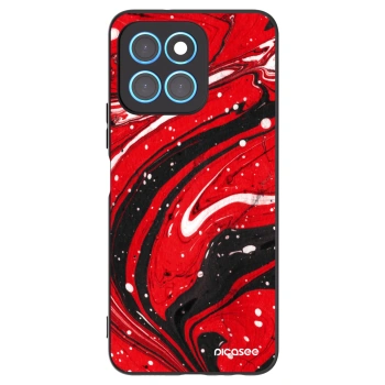 Picasee crna silikonska maskica za Honor X8 5G - Red black