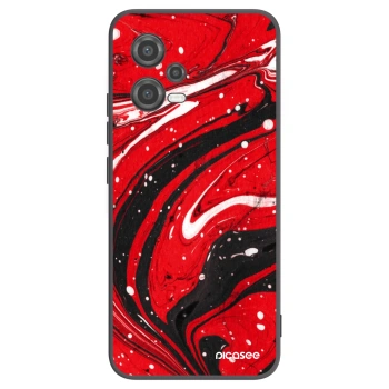 Picasee crna silikonska maskica za Xiaomi Poco X5 - Red black