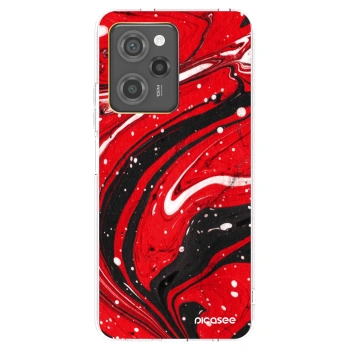 Picasee silikonska prozirna maskica za Xiaomi Poco X5 Pro - Red black