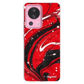 Picasee silikonska prozirna maskica za Xiaomi 13 Lite - Red black