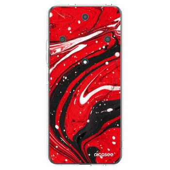Picasee silikonska prozirna maskica za Honor Magic5 Lite 5G - Red black