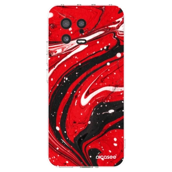 Picasee silikonska prozirna maskica za Xiaomi 13 - Red black