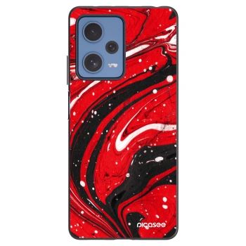Picasee crna silikonska maskica za Xiaomi Redmi Note 12 Pro 5G - Red black