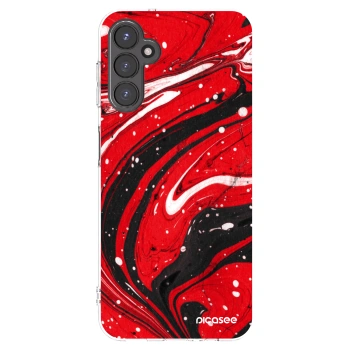 Picasee silikonska prozirna maskica za Samsung Galaxy A14 5G A146P - Red black