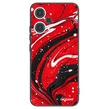 Picasee crna silikonska maskica za Xiaomi Poco F5 - Red black