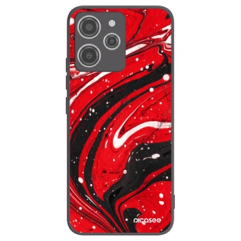 Picasee crna silikonska maskica za Xiaomi Redmi 12 4G - Red black