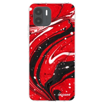 Picasee silikonska prozirna maskica za Xiaomi Redmi A2 - Red black