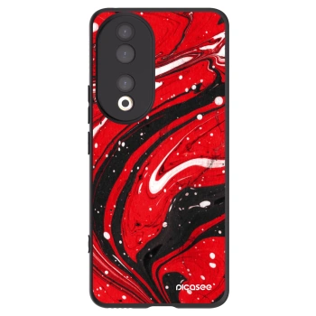 Picasee crna silikonska maskica za Honor 90 5G - Red black