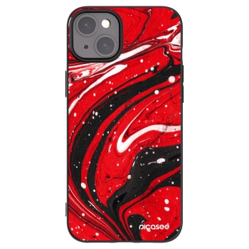 Picasee crna silikonska maskica za Apple iPhone 15 Plus - Red black