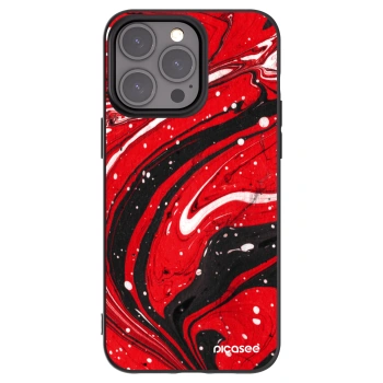 Picasee crna silikonska maskica za Apple iPhone 15 Pro Max - Red black