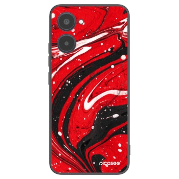Picasee crna silikonska maskica za Realme 10 4G - Red black
