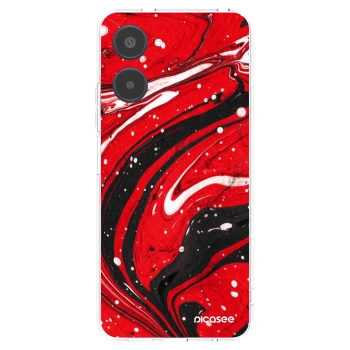 Picasee silikonska prozirna maskica za Realme 10 4G - Red black