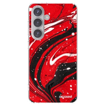 Picasee silikonska prozirna maskica za Samsung Galaxy S24 S921B 5G - Red black