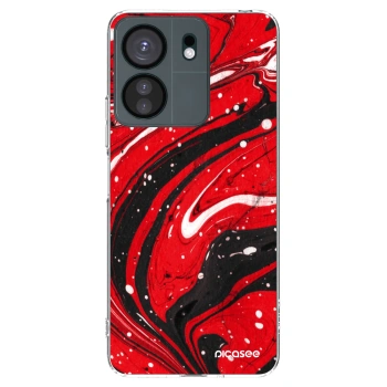 Picasee silikonska prozirna maskica za Xiaomi Redmi 13C 4G - Red black