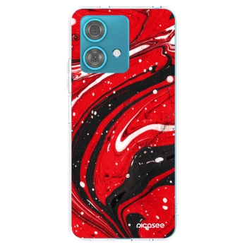 Picasee silikonska prozirna maskica za Motorola Edge 40 Neo - Red black