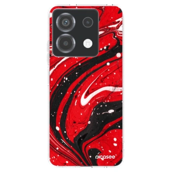 Picasee silikonska prozirna maskica za Xiaomi Poco X6 - Red black