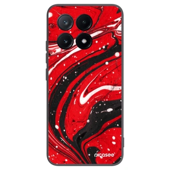 Picasee crna silikonska maskica za Xiaomi Poco X6 Pro - Red black