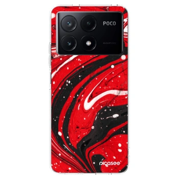 Picasee silikonska prozirna maskica za Xiaomi Poco X6 Pro - Red black