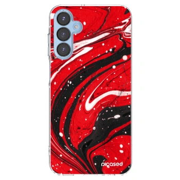 Picasee silikonska prozirna maskica za Samsung Galaxy A15 A156B 5G - Red black