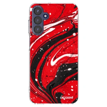 Picasee silikonska prozirna maskica za Samsung Galaxy A15 A155F 4G - Red black