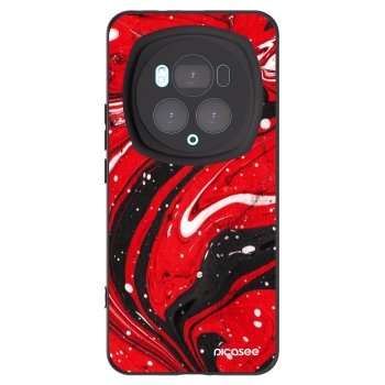 Picasee crna silikonska maskica za Honor Magic6 Pro - Red black