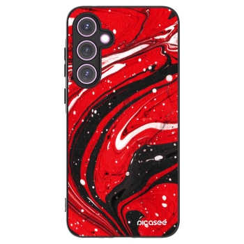 Picasee crna silikonska maskica za Samsung Galaxy A35 5G A356B - Red black