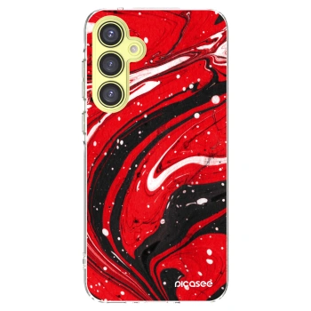 Picasee silikonska prozirna maskica za Samsung Galaxy A35 5G A356B - Red black