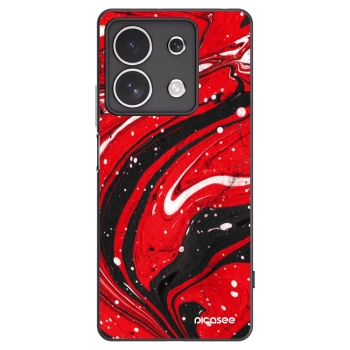 Picasee crna silikonska maskica za Xiaomi Redmi Note 13 4G - Red black