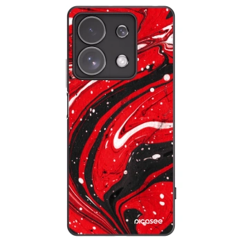 Picasee crna silikonska maskica za Xiaomi Redmi Note 13 Pro 4G - Red black