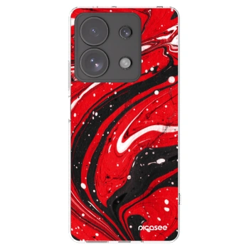 Picasee silikonska prozirna maskica za Xiaomi Redmi Note 13 Pro 4G - Red black