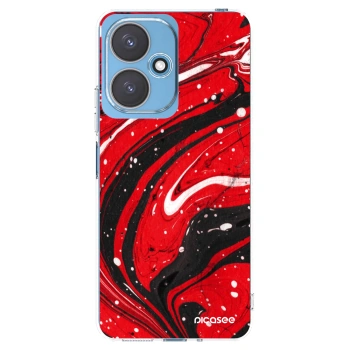 Picasee silikonska prozirna maskica za Xiaomi Redmi 13C 5G - Red black