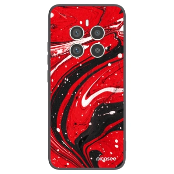Picasee crna silikonska maskica za Realme 12 Pro 5G - Red black