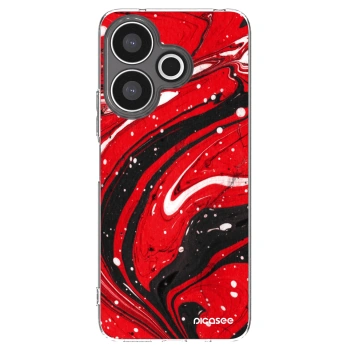 Picasee silikonska prozirna maskica za Xiaomi Redmi 13 4G - Red black