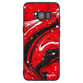 Picasee crna silikonska maskica za Samsung Galaxy S8 G950F - Red black