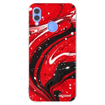 Picasee silikonska prozirna maskica za Huawei P Smart 2019 - Red black