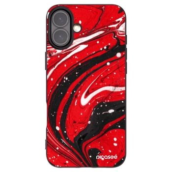 Picasee crna silikonska maskica za Apple iPhone 16 Plus - Red black