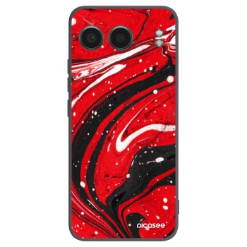 Picasee crna silikonska maskica za OnePlus Nord 4 - Red black