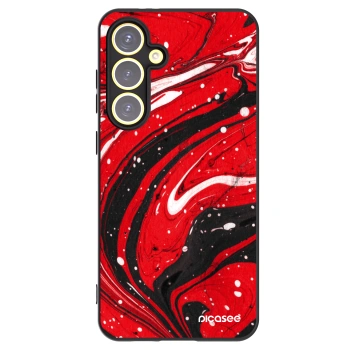 Picasee crna silikonska maskica za Samsung Galaxy S24 FE S721B - Red black