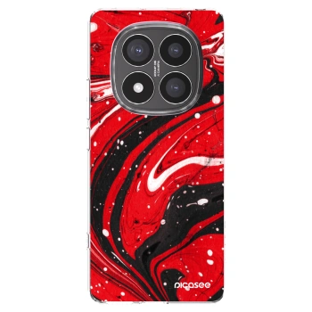 Picasee silikonska prozirna maskica za Xiaomi Redmi Note 14 Pro+ 5G - Red black