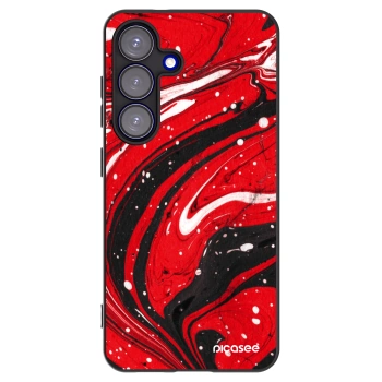 Picasee crna silikonska maskica za Samsung Galaxy S25 5G - Red black