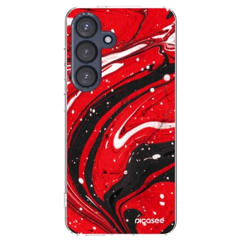 Picasee silikonska prozirna maskica za Samsung Galaxy S25 5G - Red black
