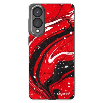 Picasee silikonska prozirna maskica za Samsung Galaxy S25 Edge 5G - Red black