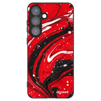 Picasee crna silikonska maskica za Samsung Galaxy S25+ 5G - Red black