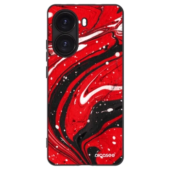 Picasee crna silikonska maskica za Xiaomi Poco X7 Pro 5G - Red black