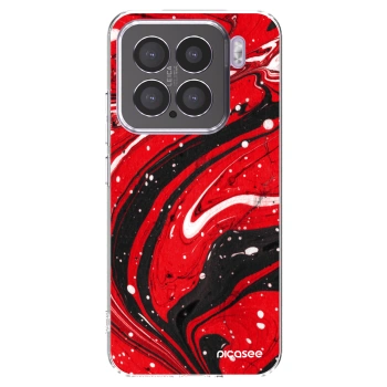Picasee silikonska prozirna maskica za Xiaomi 15 - Red black