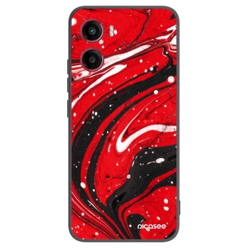 Picasee crna silikonska maskica za Motorola Moto G05 - Red black