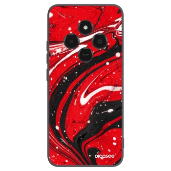 Picasee crna silikonska maskica za Xiaomi Poco C75 - Red black